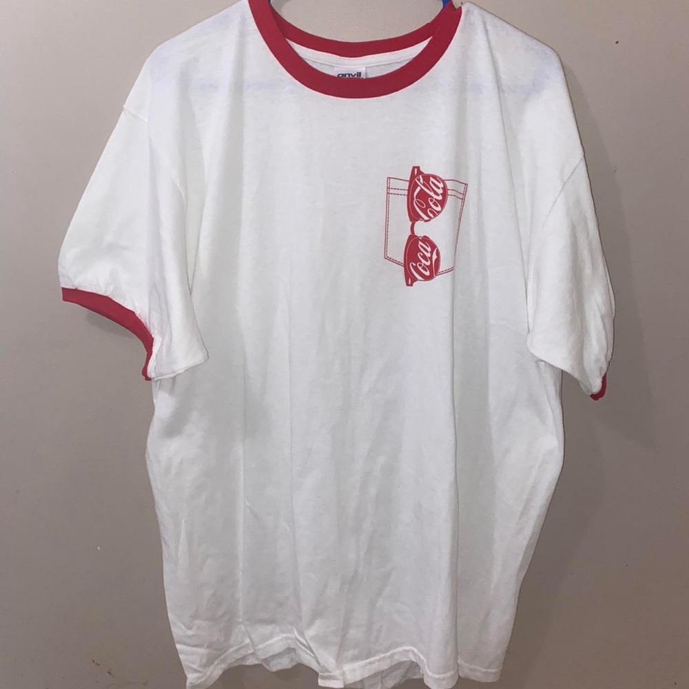 Anvil Red and White T-Shirt